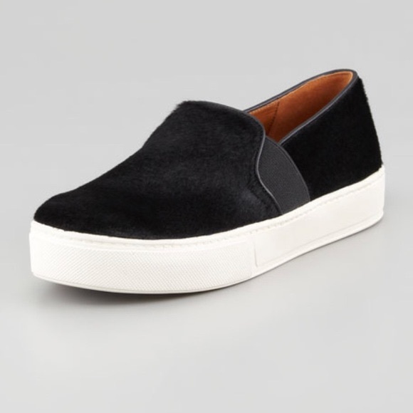 vince black slip on shoes